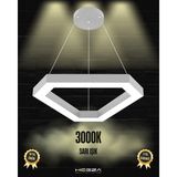 Fetta (Gri Kasa, Sarı Işık) Ledli Modern Sarkıt Linear LED Avize Salon Mutfak Oturma Odası Yatak Odası Antre Hol LED