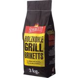 Feuer & Flamme 3 kg Super Glut Briket Mangal Kömürü Siyah Renkli Düşük Duman ve Kül Miktarı