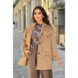 Fever Eleni Kadın Kaban, Deve Tuyu, 2 Beden