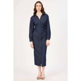 Fever Yanlar Büzgülü Kadın Denim Elbise 352116033