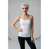 Fevien Kadın Ince Ip Askılı Pamuklu Atlet Ekstra Biyeli U Yaka Esnek Rahat Günlük Basic Iç Giyim Terletmeyen Büyük Beden - Beyaz - 3XL