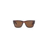 Fevron Leopar Desen Retro Köşeli Kemik Çerçeve Kalın Sap Unisex UV400 Vintage Retro Güneş Gözlüğü