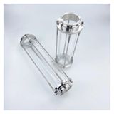 FEWZPDTTCJ 1 adet uzun tip 3 "3in / 76mm (OD91mm) Tri-kelepçe Sanitay akış gözetleme cam diyoptri Homebrew, uzunluk 370mm, gözetleme camı, SS304