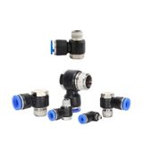 FEWZPDTTCJ 10 Adet 4mm Hava Hortumu Döner Dirsek Uydurma PH 10mm Pnömatik Bağlantı Parçaları 1/8 1/4 3/8 1/2 Vidalı Konektör 6mm 8mm 12mm Tüp (PH6-03)