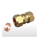 FEWZPDTTCJ Fit 35mm Tüp OD Pirinç Sıkıştırma Birliği Bakır Yüksük Halkalı Su Gaz Yağı ile Uydurma