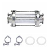 FEWZPDTTCJ Set 1 Parça 38 mm Diyoptri + 2 ADET 1.5 inç Üçlü Kelepçe + 2 Parça Conta Sanitay Akış Gözetleme Camı SUS 304 Paslanmaz Çelik Homebrew 143 PSI