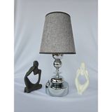 Fey Abajur Abajur, pilli Masa Lambası, Pilli Gece Lambası ,kablosuz Abajur, Büyük Gri Şapka-Yuvarlaktop-Pls.krts.basıkküre