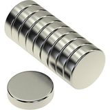 Feya Mıknatıs Yuvarlak Neodyum Mıknatıs 20mm X 5mm, 2 Adet Güçlü Mıknatıs, N35 Kalitesinde 20mm X 5mm Yuvarlak Magnet