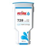 Feyink HP 728 Cyan Mavi 300 ml Orijinal Mürekkep Dolumlu Kartuş