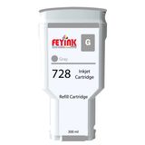 Feyink HP 728 Gray 300 ml Orijinal Mürekkep Dolumlu Kartuş