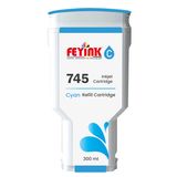 Feyink HP 745 Cyan 300 ml Mavi Orijinal Mürekkep Dolumlu Kartuş