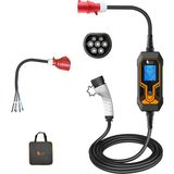 Feyree 16A 3 Faz Tip 2 Şarj Kablosu 11KW 5m Ev Şarj Cihazı Elektrikli Araç Şarj Kablosu Cee Fişli, Değiştirilebilir Akım 8/10/13/16A, IP67