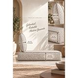 Feyza Decor Home Anadolu Şark Köşesi Takımı 13 Parça | Kilim ve Puf Dahil Süngerli Sedir Seti - Mavi