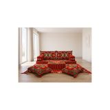 FEYZA DECOR HOME Gri Kilim Desenli 9 Parça Yer Minderi Seti - Modern Şark Köşesi - Fermuarlı Yıkanabilir Salon Ve Balkon Oturma Grubu