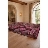 Feyza Decor Home Kervan Bordo Kilim Desenli 20 cm Yüksek Şark Köşesi Takımı