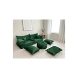 FEYZA DECOR HOME Premium Kadife Modern Şark Köşesi 12 Parça – 20 cm Süngerli Modüler Yer Koltuğu Seti