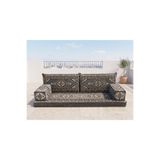 FEYZA DECOR HOME Saraylı Desenli Modern Şark Köşesi Takımı - 10 cm Kalın Süngerli