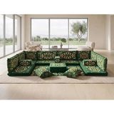 Feyza Decor Home Şark Köşesi Takımı Yörük Desenli - Yeşil