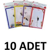 Feyza Design 10 Adet Çift Taraflı 17X25 cm Yazı Tahtası ve Kalem Seti - Açık Bej - Seçenek 1