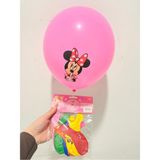 Feyza Design 10 Adet Çok Renkli Minnie Mouse Balon Seti - Eğlence ve Parti Malzemeleri - 52X38 AMERİKAN SERVİSİ 35X35 PEÇETELER - 001-Renkli