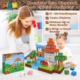 Feyza Design 100 Parça Manyetik Minecraft Temalı Yapı Oyuncağı - Zeka Geliştirici Blok Seti - Seçenek 1