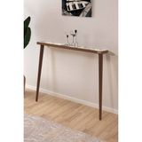 Feyza Design 102X12CM Doğal Ağaç Traverten Taşlı Bej Dresuar - Ahşap - Bej