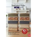 Feyza Design 10'lu Derin Dondurucu ve Mikrodalga Uyumlu Saklama Kabı Seti - Seçenek 1