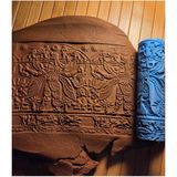 Feyza Design 12 cm Asur Desen Oklava Seramik ve Polymer Kil Doku Rulosu - Antrasit