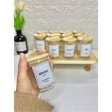 Feyza Design 12'li 200 ml Bambu Vakum Kapaklı Cam Baharatlık Saklama Seti (Kaşık Dahil) - Seçenek 1