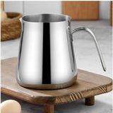 Feyza Design 1300 ml Paslanmaz Çelik Cezve, 13 cm Kulplu Büyük Boy, Dayanıklı ve Şık - Seçenek 1 - Altın - Gri