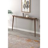 Feyza Design 142X12CM Doğal Ağaç Traverten Taşlı Beyaz Dresuar - Ahşap - Bej - Siyah