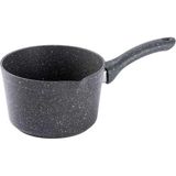 Feyza Design 14CM Granit Kaçerol Sütlük, Modern ve Dayanıklı Tasarım - Seçenek 1 - Altın - Gri