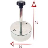 Feyza Design 14CM Round Hamburger Köftesi Presi, Pratik ve Kullanışlı Mutfak Aleti - Antrasit