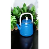 Feyza Design 1,5 L Emaye Çaydanlık, Bitki Çayı Demliği, Üstten Tutmalı, Mavi, Çinko - Ahşap - Ceviz - Seçenek 1