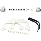 Feyza Design 20-42MM Uyumlu Mıknatıslı Cam Silme Aparatı Yedek Keçe ve Lastik Seti - Seçenek 1