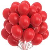 Feyza Design 20 Adet Pastel Kırmızı Balon - Doğum Günü Parti Malzemeleri - 52X38 AMERİKAN SERVİSİ 35X35 PEÇETELER - 001-Renkli