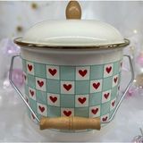 Feyza Design 20 cm Emaye Bakraç, 5 Litre, 2 Renk Seçeneği, Dayanıklı ve Şık Tasarım - Seçenek 1