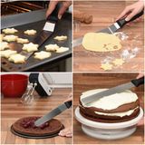 Feyza Design 20 cm Oval Uçlu Eğik Pasta Spatulası, Beyaz, Yüksek Kalite - Ahşap - Beyaz - Seçenek 1