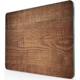 Feyza Design 20X30CM Koyu Ahşap Desenli Cam Kesme Tahtası, Şık ve Kullanışlı Tasarım - Ahşap - Ceviz - Seçenek 1