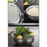 Feyza Design 23 cm Metal Süzgeç, Makarna ve Yemek Için Pratik ve Dayanıklı - Antrasit - Seçenek 1