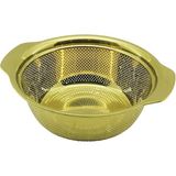 Feyza Design 23CM Altın Renk Paslanmaz Metal Sepet ve Süzgeç, Kulplu, Çok Amaçlı - Antrasit - Seçenek 1