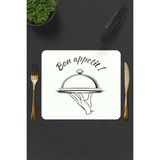 Feyza Design 2'li Cam Tabak Takım, Kahvaltı ve Pasta Servisi, 29X34 cm - Ahşap - Beyaz - Seçenek 1