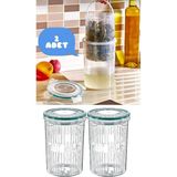 Feyza Design 2'li Zeytinlik ve Turşu Saklama Kabı, Süzgeçli, 1,5 Lt, Pratik Kullanım - Altın - Seçenek 1