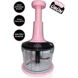 Feyza Design 3 Bıçaklı Pembe El Rondosu, Sağlıklı ve Güvenli Sebze Doğrama Aracı