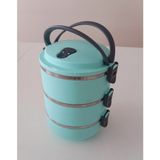 Feyza Design 3 Katlı Sızdırmaz Yemek Termosu Sefer Tası 1,8l Turkuaz - Seçenek 1