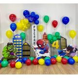Feyza Design 30'lu Çok Renkli Balon Seti - Şişirilebilir Parti Malzemeleri - 52X38 AMERİKAN SERVİSİ 35X35 PEÇETELER - 001-Renkli
