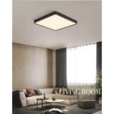 Feyza Design 30X30 cm Siyah LED Panel Avize, Salon, Banyo, Balkon, Tuvalet, Wc Aydınlatması - Ahşap - Seçenek 1