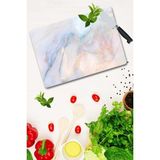 Feyza Design 30X40CM Mermer Desenli Cam Kesme Tahtası, Şık ve Kullanışlı Tasarım - Altın - Seçenek 1