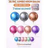 Feyza Design 36 Inç Bej Jumbo Krom Balon Dev Boy 90 cm 7 Renk Seçeneği - 0,5 x 9 cm - Ahşap - Bej