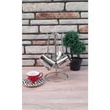 Feyza Design 3'lü Çelik Cezve Seti, Dayanıklı ve Şık Tasarım - Seçenek 1